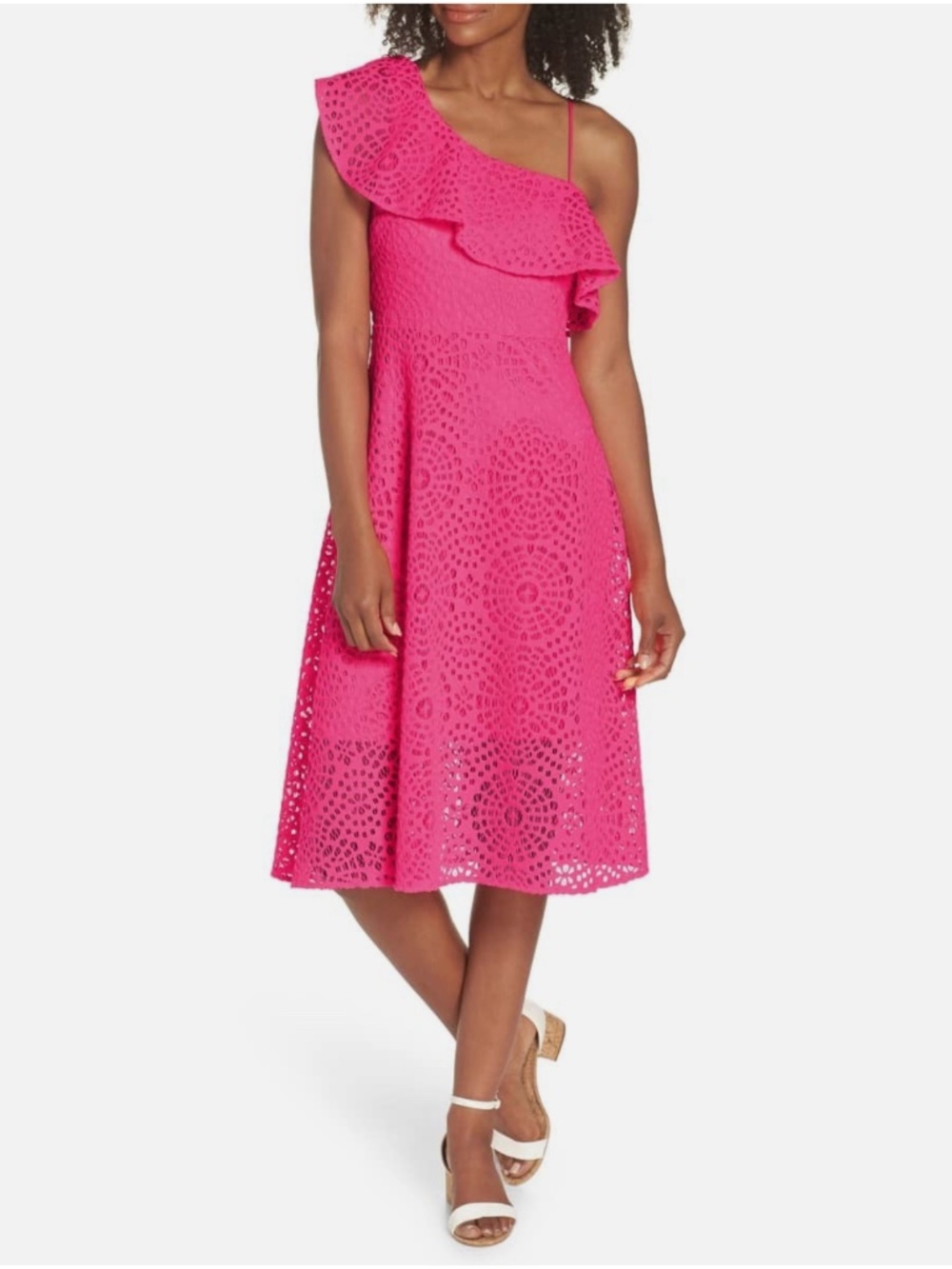NWT Lilly Pulitzer Callisto Dress Size 00 Pink Cosmo Sea Urchin Terry Lace